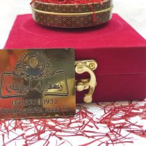 زعفران سوپرنگین رویال سه سانتی جعبه مخملی قوطی خاتم مخصوص صادرات هدیه مصرف خانوار4گرم خاص